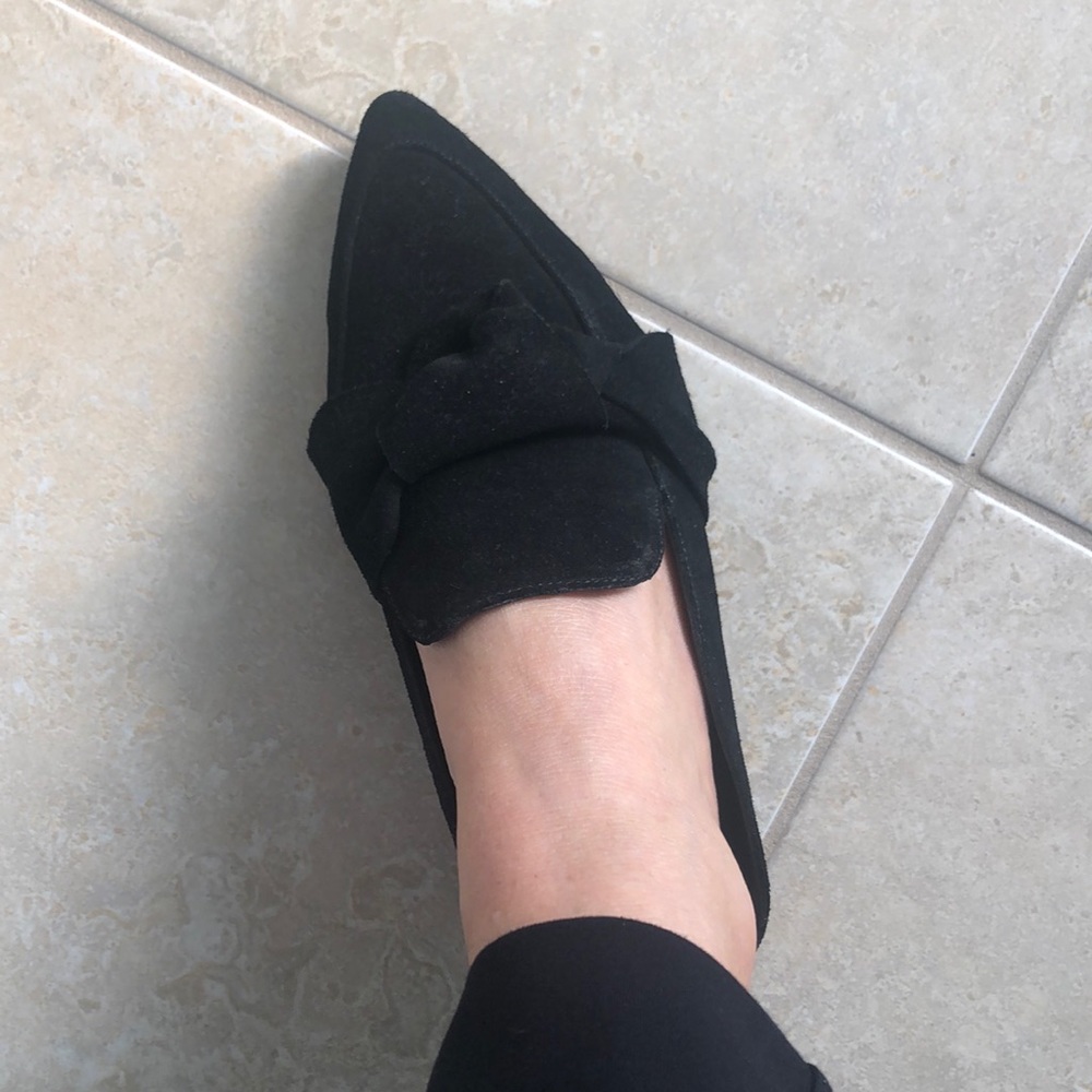 Kaanas Black Suede Slides - size 7